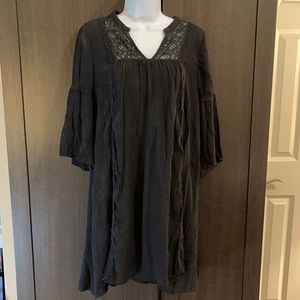 J Gee Boho Chic Black Dress SZ M